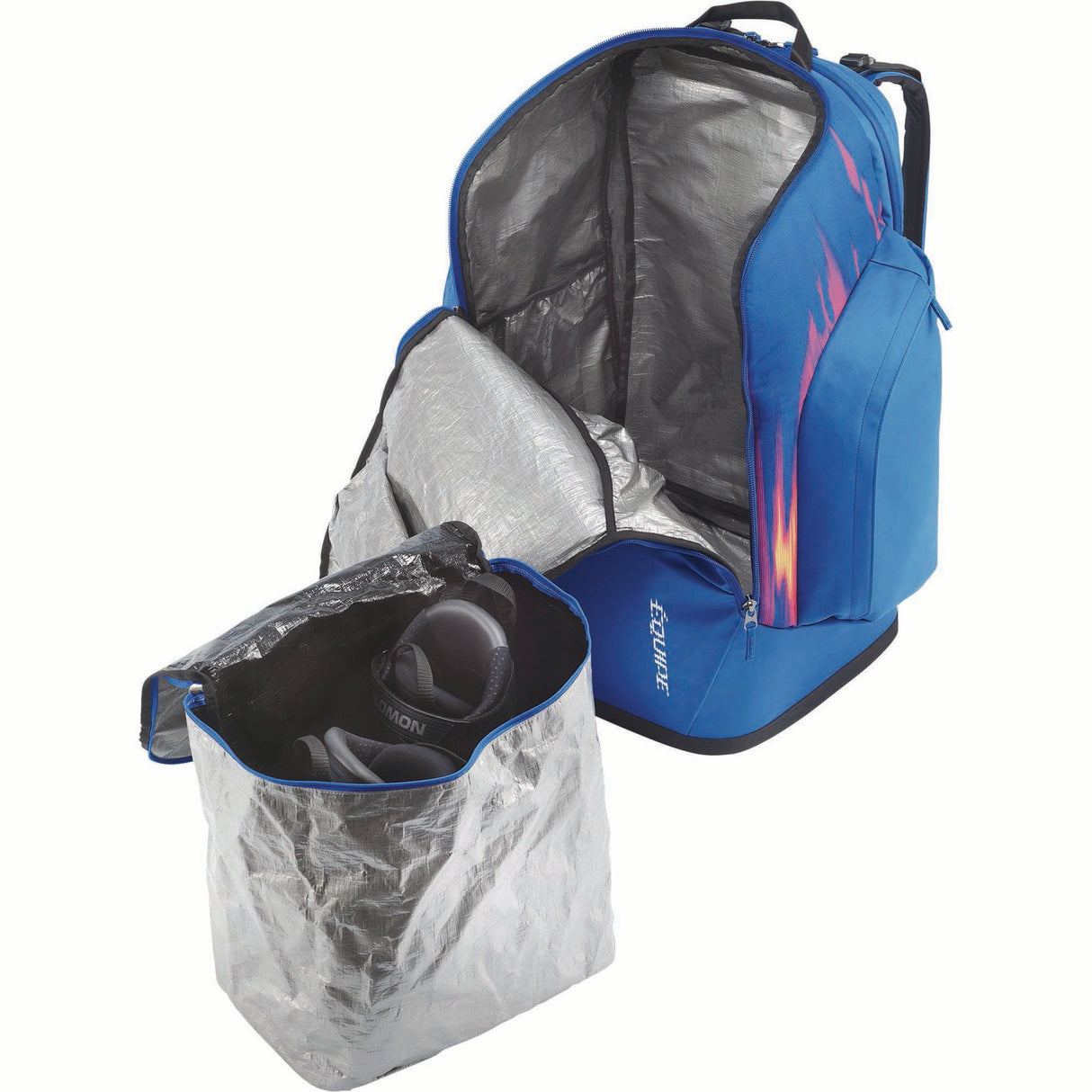 GOTOSNOW90-Blue Salomon backpack on a white background