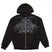 GeneralZipUp-Black full zip hoodie, that has a white 'PUBLIC' logo in the center