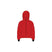 GeorgieJacket-A red hooded puffer jacket shown from the front on a plain white background.