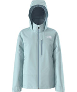 GirlsFreedomInsulatedJacket-Light blue jacket with a hood on a white background