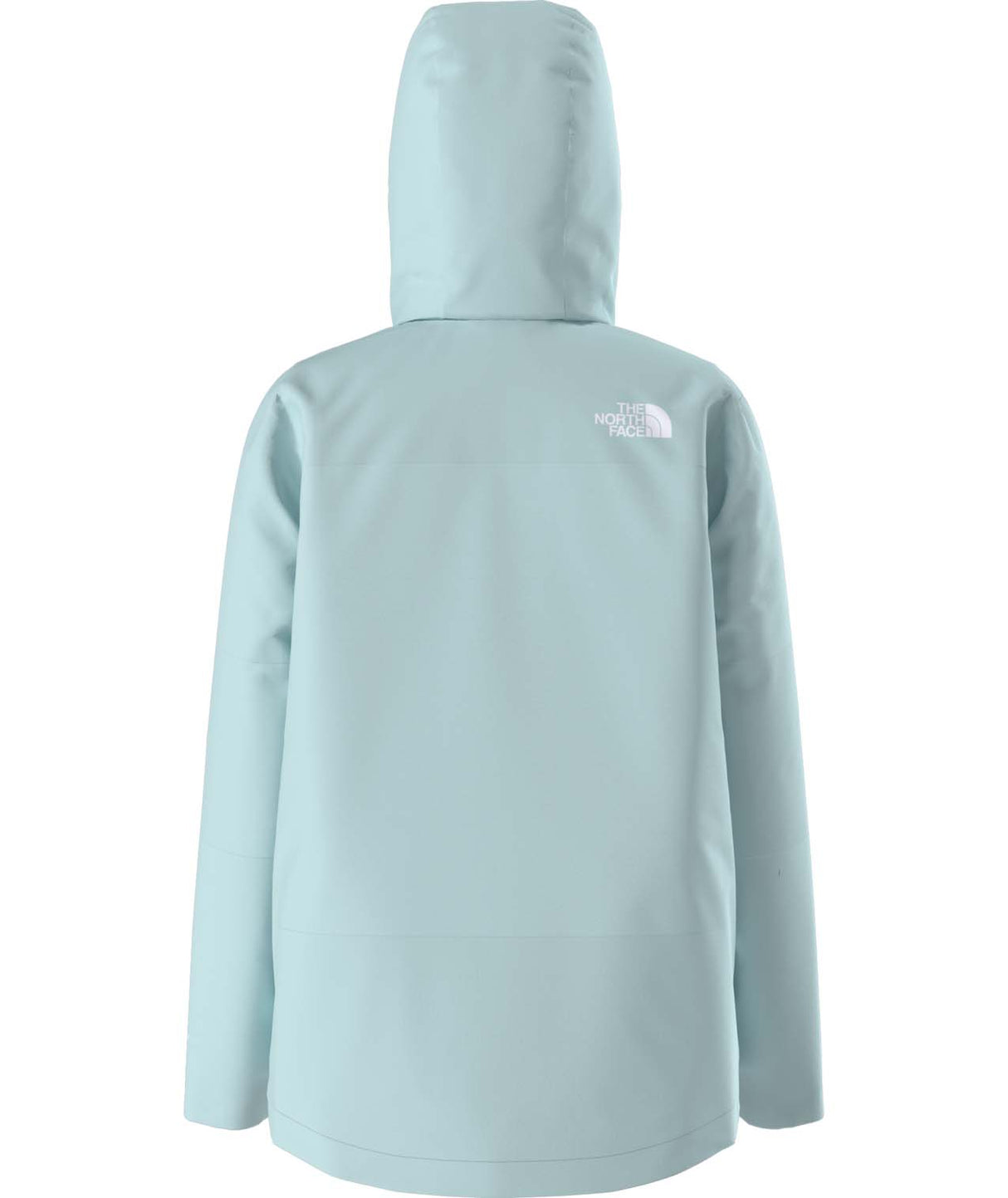 GirlsFreedomInsulatedJacket-Light blue jacket with a hood on a white background