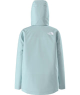 GirlsFreedomInsulatedJacket-Light blue jacket with a hood on a white background