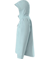 GirlsFreedomInsulatedJacket-Light blue jacket with a hood on a white background