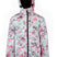 GirlsStep-UpJacket-Children's jacket with pink and white floral pattern on a white background