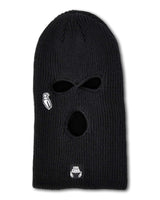 GoonMask-Black balaclava with a brand logo on a white background