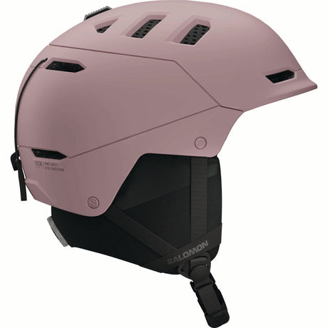 HUSKPROMIPS-Purple helmet with black interior and visible brand logo on a white background