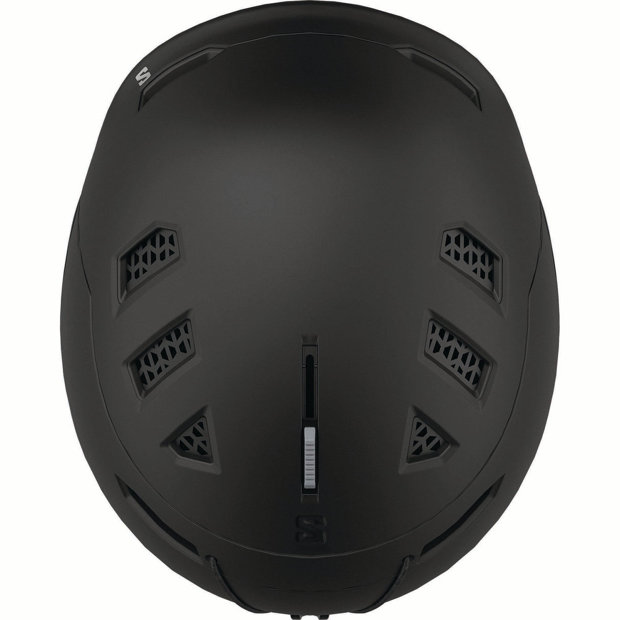 HUSKPROMIPS-Black helmet with black interior and visible brand logo on a white background