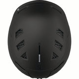 HUSKPROMIPS-Black helmet with black interior and visible brand logo on a white background