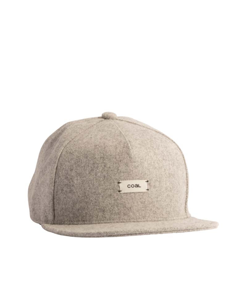 HaulerWool-Gray cap with a brand logo on a white background