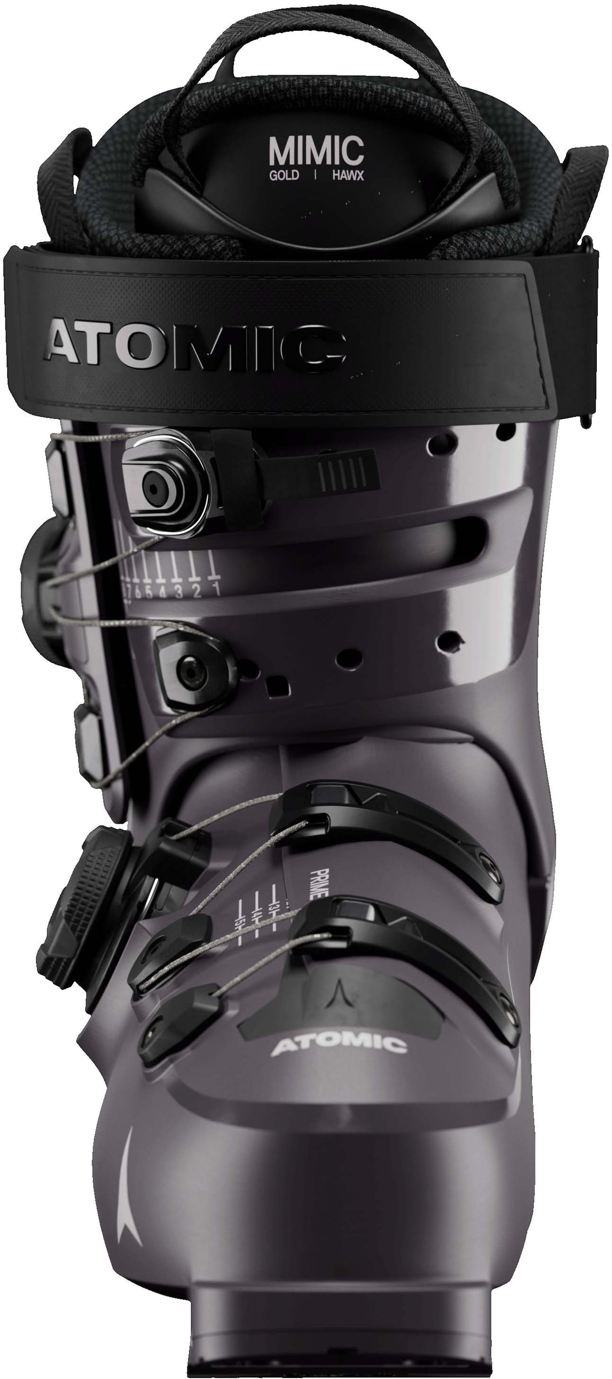 HawxPrime115SDualBOA- Grey Atomic Hawx ski boot on a white background