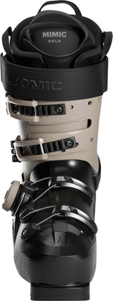 HawxUltra110SBOA- Black and cream Atomic Hawx ski boot on a white background