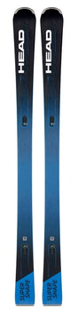 HeadSupershapeE-TitanSkis2023- Black and blue ski on a white background