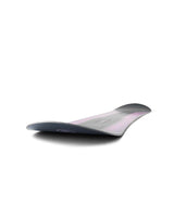 Heartbreaker- Black, pink, and blue snowboard on a white background
