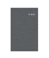 HeavyweightAntarcticGridFleeceNeckGaiter-Gray neck gaiter with 'LE BENT' branding on a white background