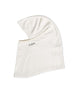 HeavyweightGridFleeceBalaclava-White balaclava with 'LE BENT' branding on a white background