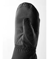 HeliMistralJr.Mitt-Black mitt on a white background