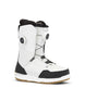 Hera- White and black dual BOA snowboard boot on a white background