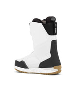 Hera- White and black dual BOA snowboard boot on a white background