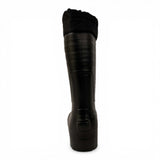 HiFlyer- Black rubber boots on a white background