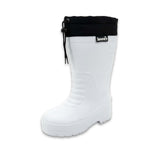 HiFlyer- White rubber boots on a white background