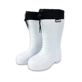 HiFlyer- White rubber boots on a white background