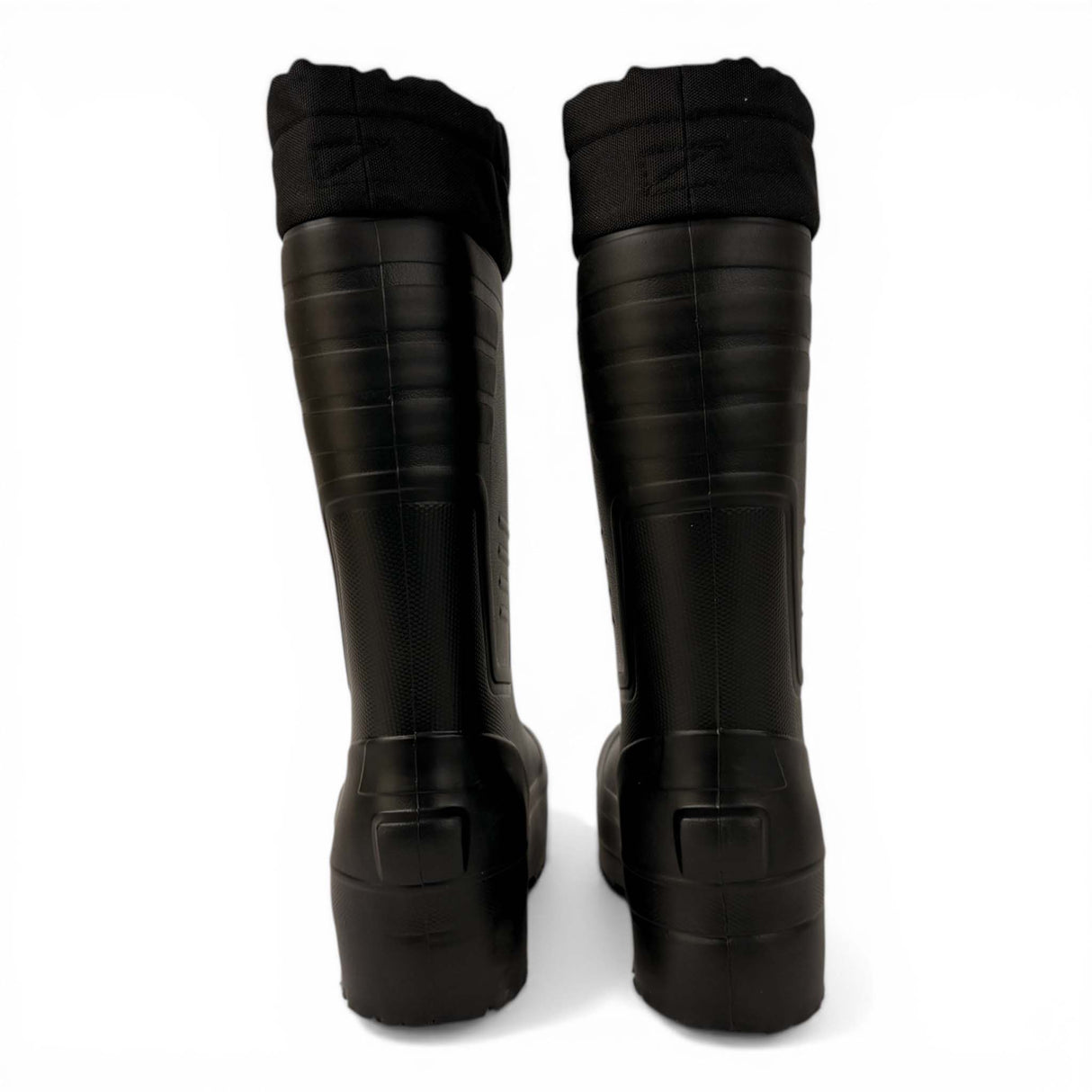 HiFlyer- Black rubber boots on a white background