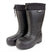 HiFlyer- Black rubber boots on a white background