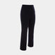HighHeavenStretchPant-Black tailored trousers with a high waist, straight legs, and zippered side pockets, shown on a light gray background.