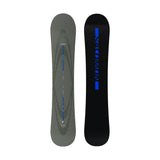 Highpath- Grey, black and dark blue snowboard shown on a white background 
