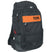 Honcho- Black and orange backpack with branding of 'Rome' on the front on a white background