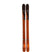 HoneyBadger- Orange and black skis with visible branding on a white background