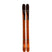 HoneyBadger- Orange and black skis with visible branding on a white background