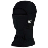 Hood-Black balaclava with a logo on a white background