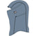 Hood-Blue balaclava with a brand logo on a white background