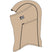 Hood-Beige balaclava with a logo on a white background
