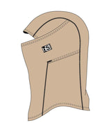 Hood-Beige balaclava with a logo on a white background