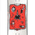 Hype- White snowboard with red and black graphics on a white background