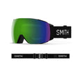 I_OMagGoggle-Green ski goggles with black strap and 'Smith' branding on a white background