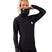 IcecoldTop- Woman wearing a black high neck baselayer on a white background 