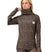 IcecoldTop- Woman wearing a leopard printed high neck baselayer on a white background