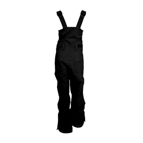 Longtrail Womens Bib- Black bib overalls on a white background