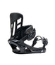 Indy- Black snowboard binding on a white background