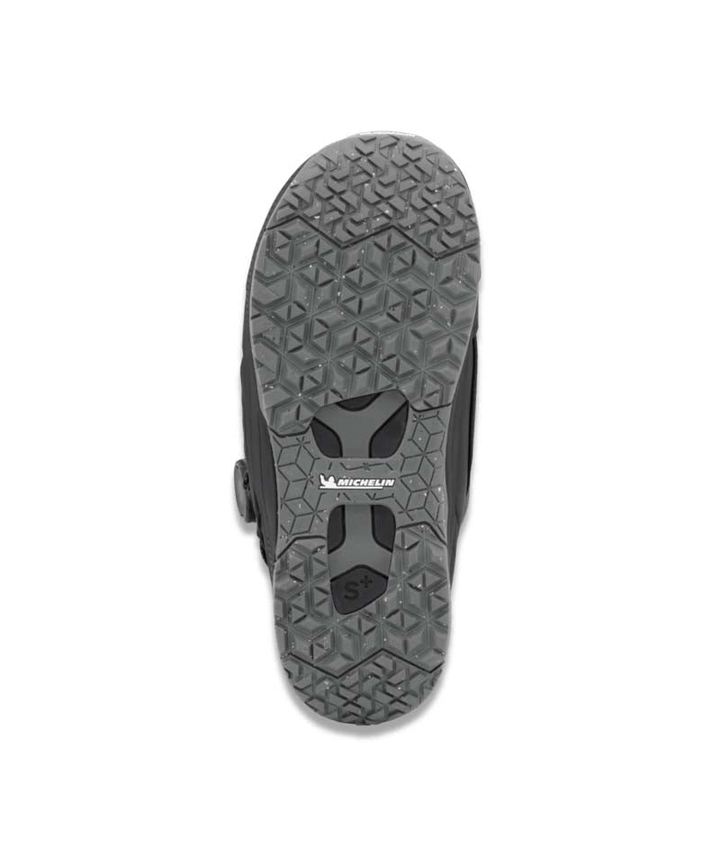 Insano- Black dual BOA snowboard boot on a white background