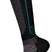 IntraknitWSkiTargetedCushionOTCSocks-Black and gray knee-high sock with teal accents on a white background