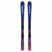 JR.LEQUIPEMC5GW-Pair of blue and purple Salomon skis on a white background