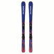 JR.LEQUIPEMC5GW-Pair of blue and purple Salomon skis on a white background