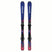 JR.LEQUIPESC5GW-Pair of blue and purple Salomon skis on a white background
