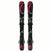 JR.LQSTBLACKXSC5GW-Pair of Salomon skis with bindings on a white background