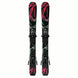 JR.LQSTBLACKXSC5GW-Pair of Salomon skis with bindings on a white background