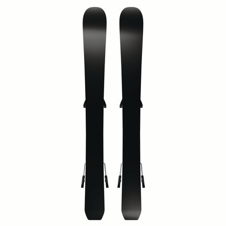 JR.LQSTBLACKXSC5GW-Pair of black skis on a white background